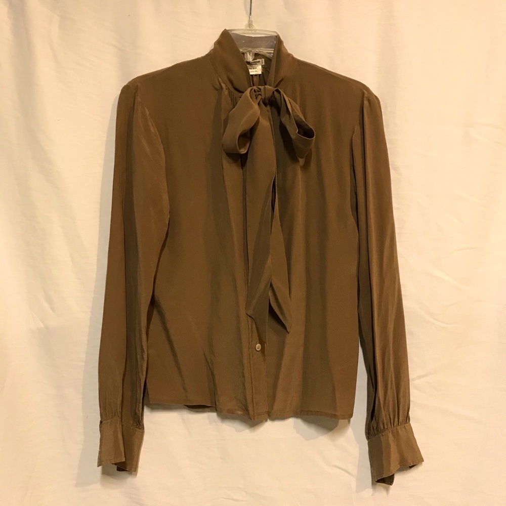Saint Laurent rive gauche 100% silk button down